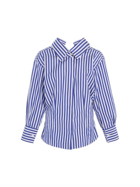 Sculpted Striped Cotton Poplin Shirt multi