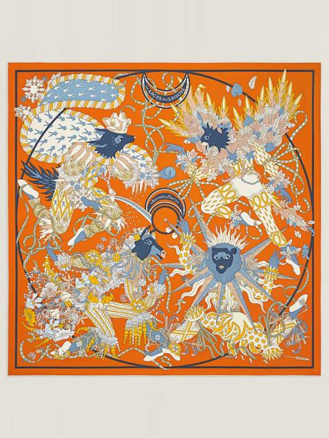Hermès Le Sacre des Saisons scarf 90 | REVERSIBLE