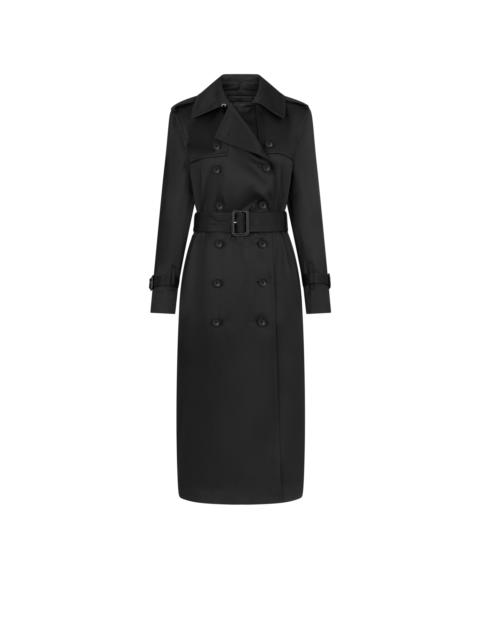 TRENCH COAT WITH LEATHER UNDERCOLLAR
