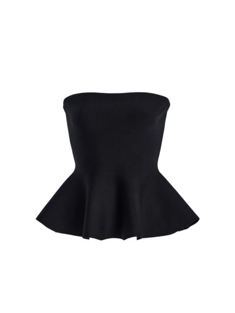 Eric Wool Peplum Top black