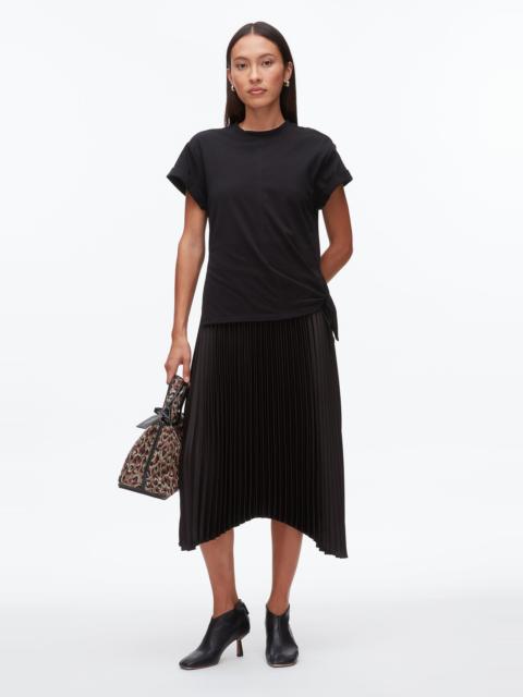 T-Shirt Combo Dress with Pleated Skirt