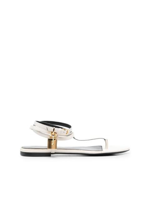 Padlock flat sandals