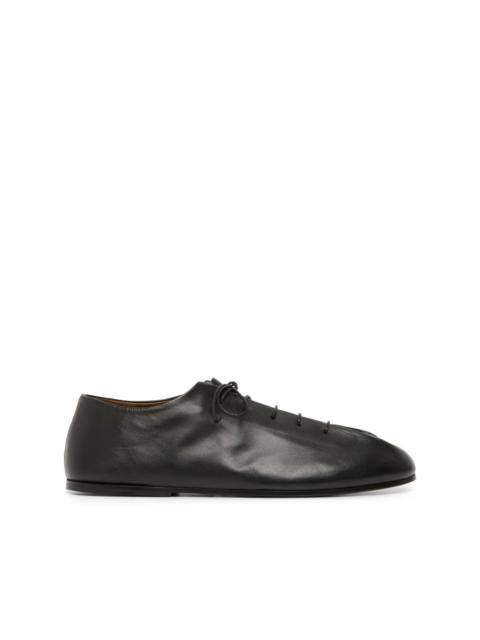 leather lace-up derby shoes