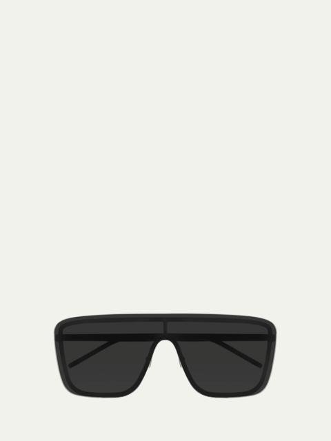 Unisex Mask Metal Shield Sunglasses