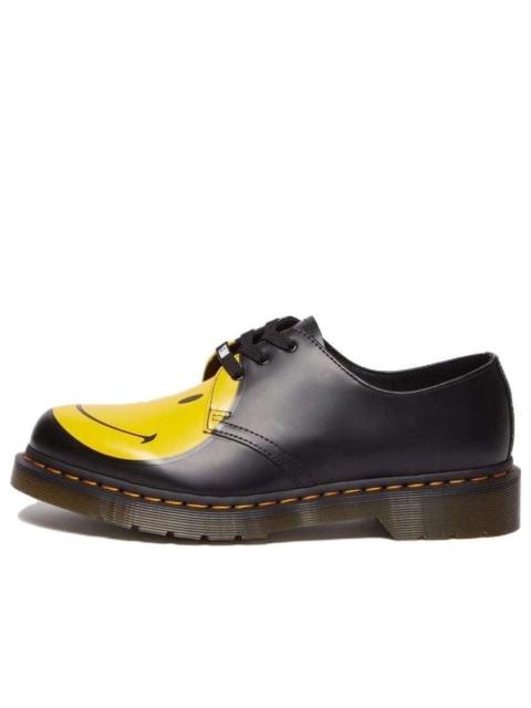 (WMNS) Dr.Martens 1461 Smiley Smooth Leather Oxford Shoes 'Black Yellow' 31390005