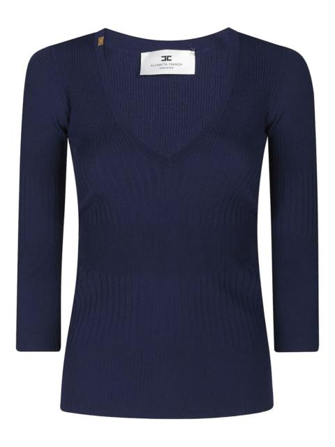 ribbed v-neck sweater