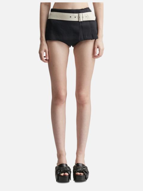 BELTED PLEATED SKORTS