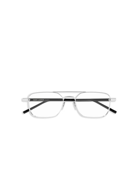 square-frame glasses