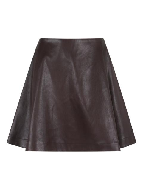pleated leather skirt