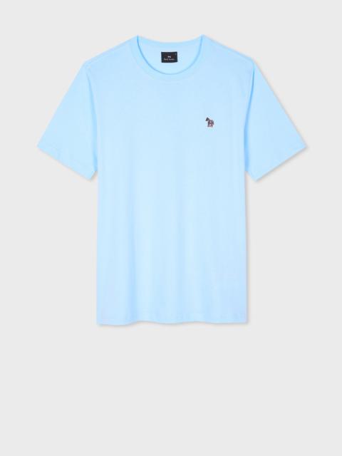 Pale Blue Organic Cotton Zebra Logo T-Shirt
