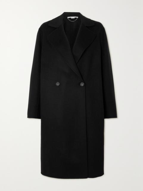 Iconic double-breasted wool coat Black