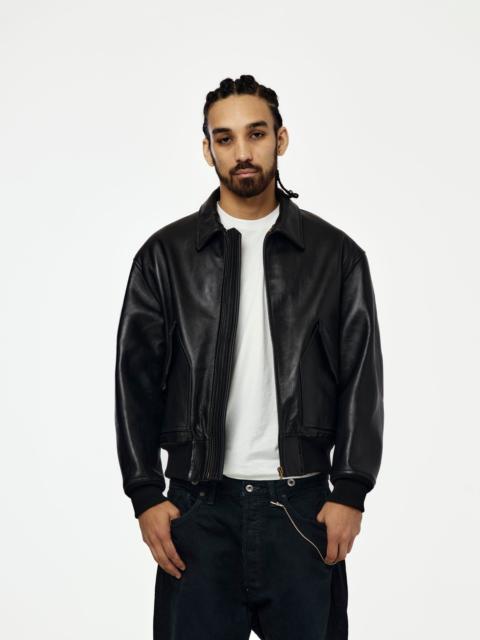LEATHER CWU-45 FLIGHT JACKET (BLACK)