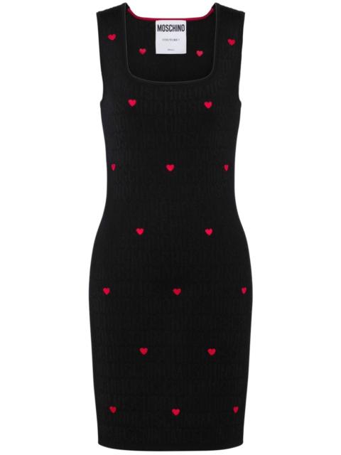 fitted lace wedding dress Love Moschino Zip Shoulder Heart Charm Jersey Sheath Dress – Corner Luxe  Consignment main image 1