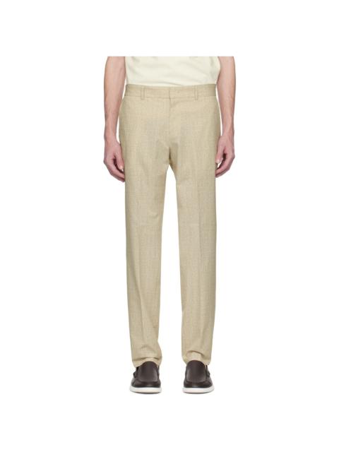 Beige Formal Water-Repellent Trousers