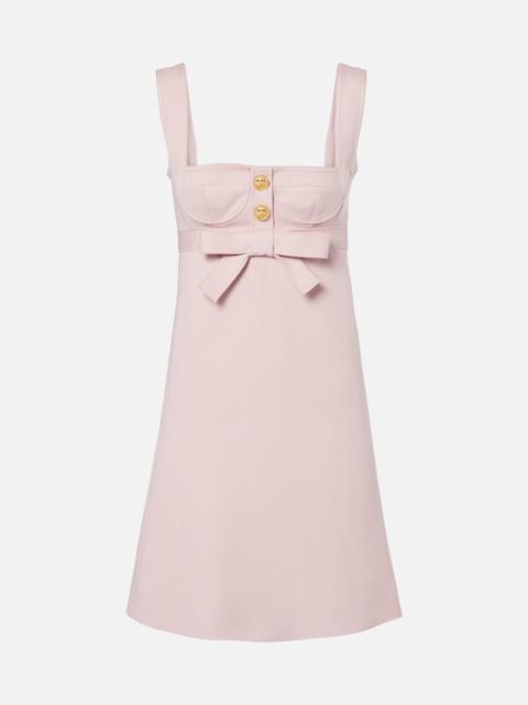 Bow-detail crêpe minidress