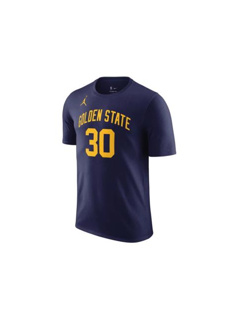 Jordan NBA Golden State Warriors Stephen Curry Statement Edition T-shirt Dark Blue/Yellow
