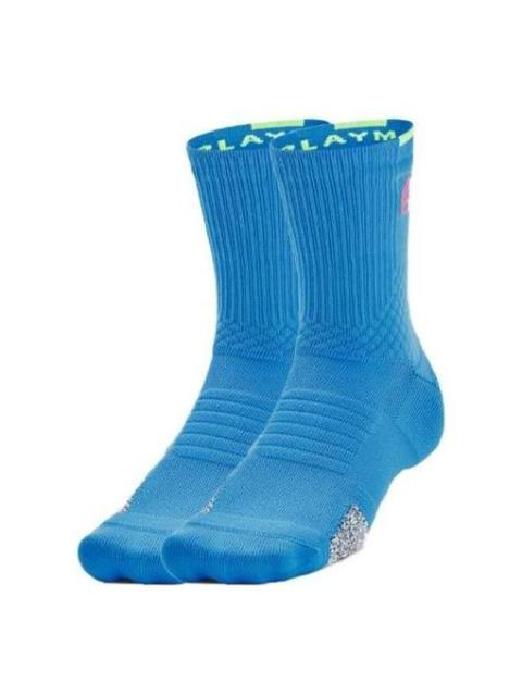 Under Armour Curry AD Playmaker Mid Socks 'Blue' 1376231-428