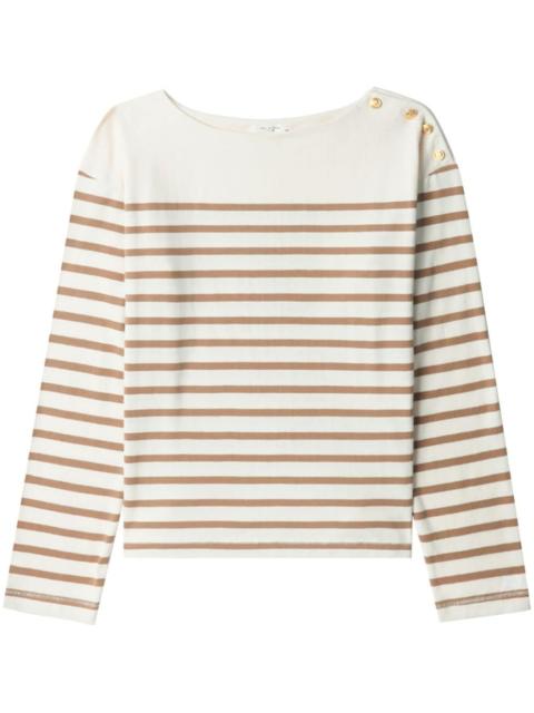 Bardot striped long-sleeve top
