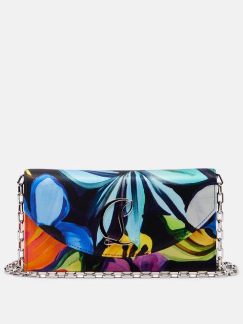Loubi54 CL floral satin clutch