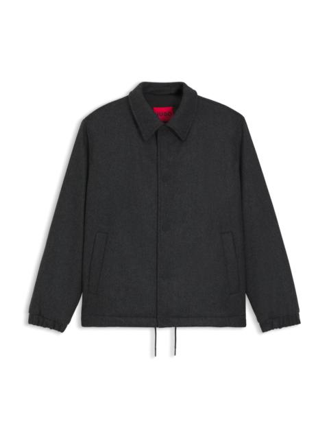 REGULAR-FIT COACH JACKET IN A WOOL BLEND