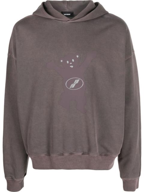 graphic-print cotton hoodie