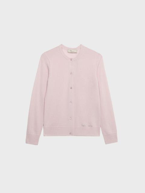 CASHMERE CARDIGAN WITH RHINESTONE EMBROIDERY