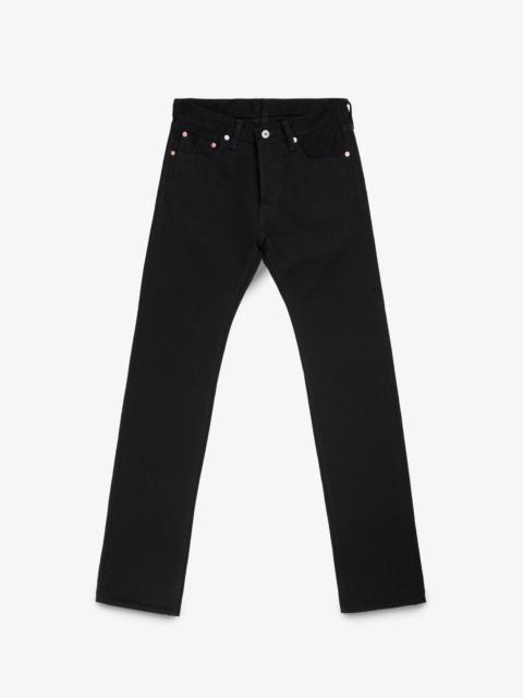 IH-666S-SBG 21OZ SELVEDGE DENIM SLIM STRAIGHT CUT JEANS -  SUPERBLACK (FADES TO GREY)