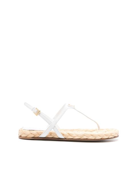 triangle-logo slingback espadrilles