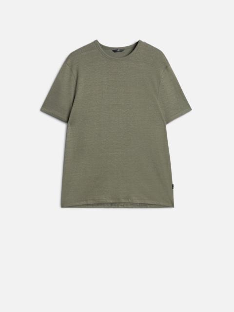 TEE in Linen Blend Army