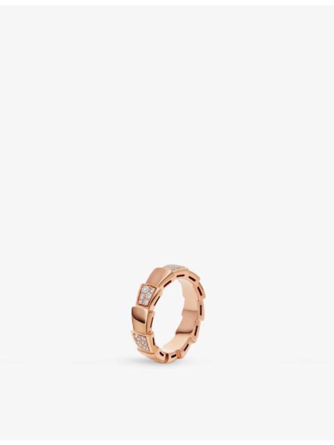 Serpenti 18ct rose-gold and diamond ring