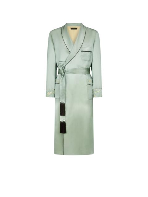 SILK SATIN ORNAMENTAL JACQUARD ROBE
