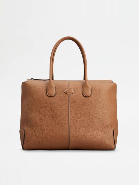 TOD'S DI BAG IN LEATHER LARGE - BROWN