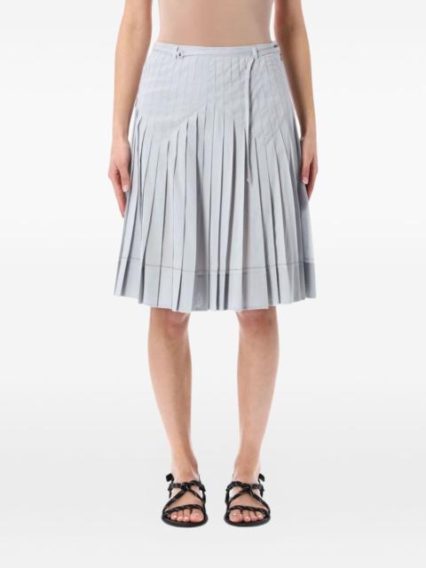 pleated midi skirt