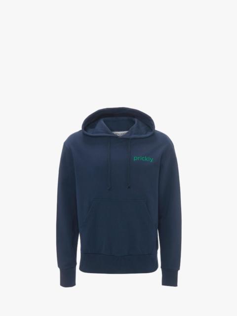 PRICKLY SLOGAN BACK PRINT HOODIE