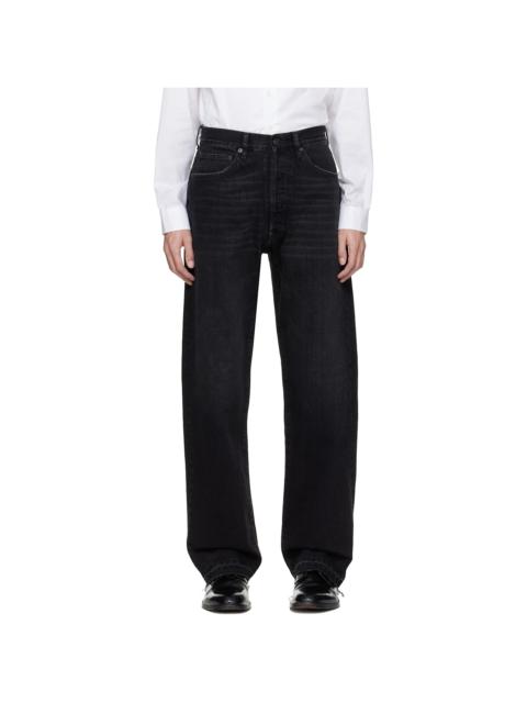Black Straight-Leg Jeans