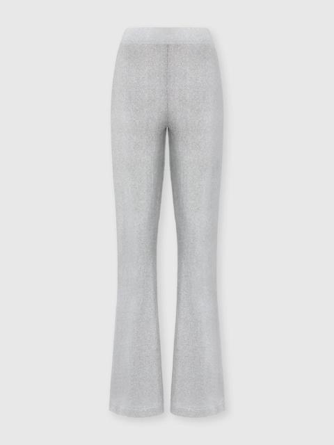 Straight-Leg Viscose Lamé Trousers