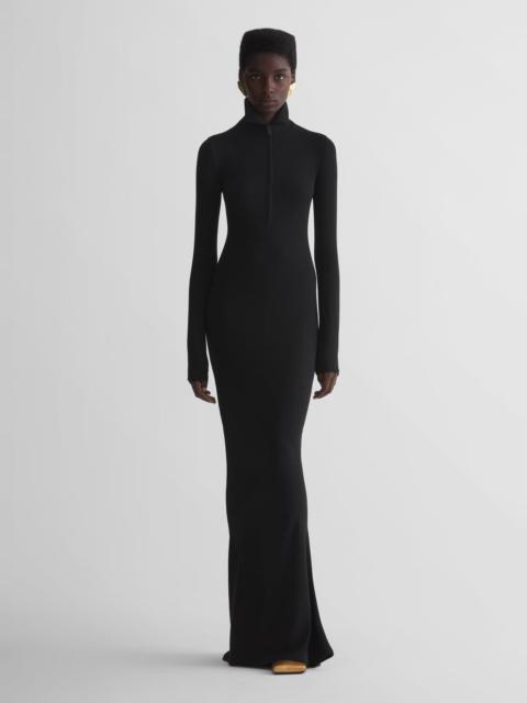 black jersey column dress