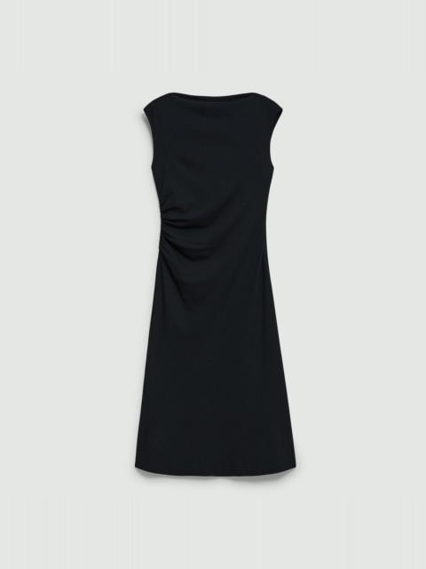 Draped Sweater Dress in Crepe Jersey