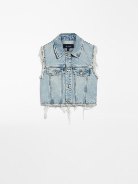 SCIRE Cropped denim waistcoat