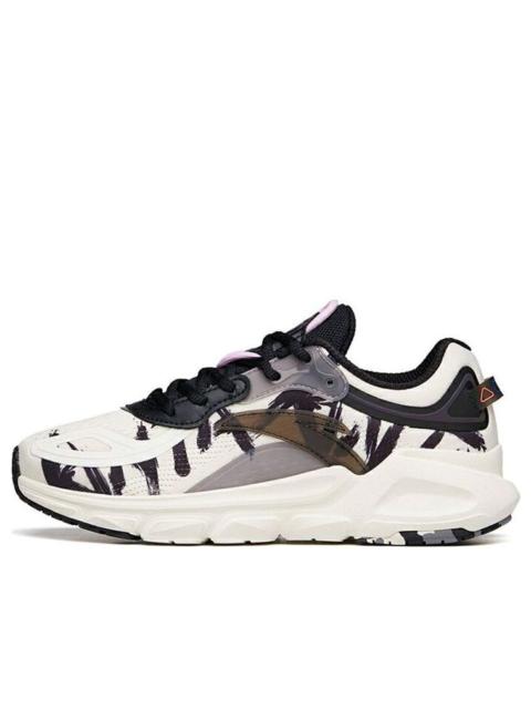 (WMNS) ANTA Running Series Sneakers Leather 'White Black Grey' 122135590-3