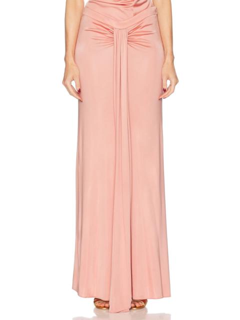 Textured Lustrous Long Skirt