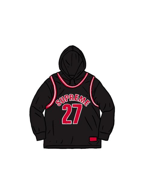 Supreme Basketball Jersey Hooded Sweatshirt Black