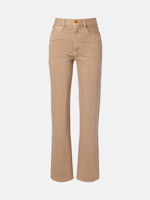 London high-rise straight jeans
