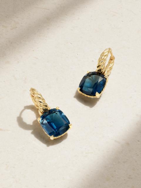 Marbella 18-karat Gold Topaz Hoop Earrings