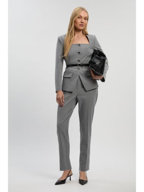 Petite Tailored Marl Slim Leg Trouser