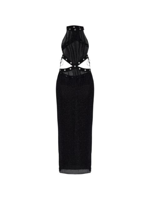 halterneck maxi dress