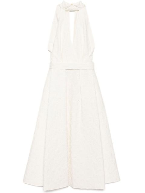 embroidered midi dress