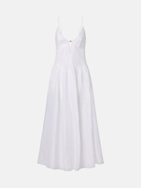 Linen and silk maxi dress