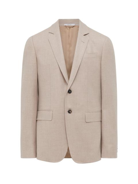 Irving Jacket in Camel Virgin Wool Cashmere Flannel