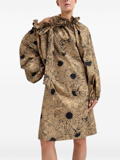 floral-print mini dress